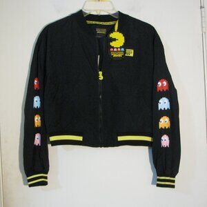 Pac-Man Black Kids Bomber Jacket with Arcade Ghosts